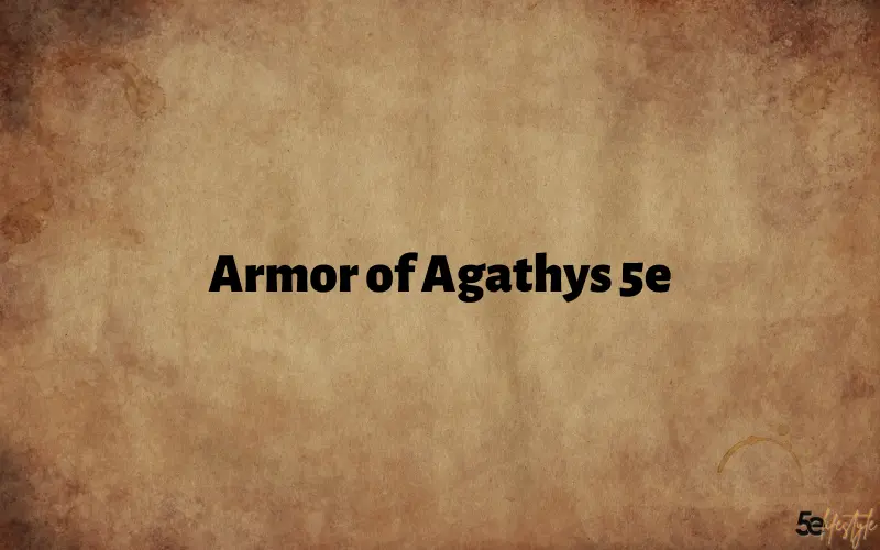 armor of Agathys 5e