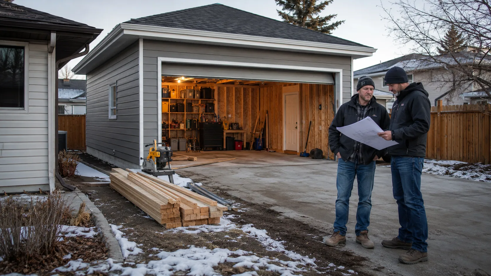 Building a Garage in Edmonton